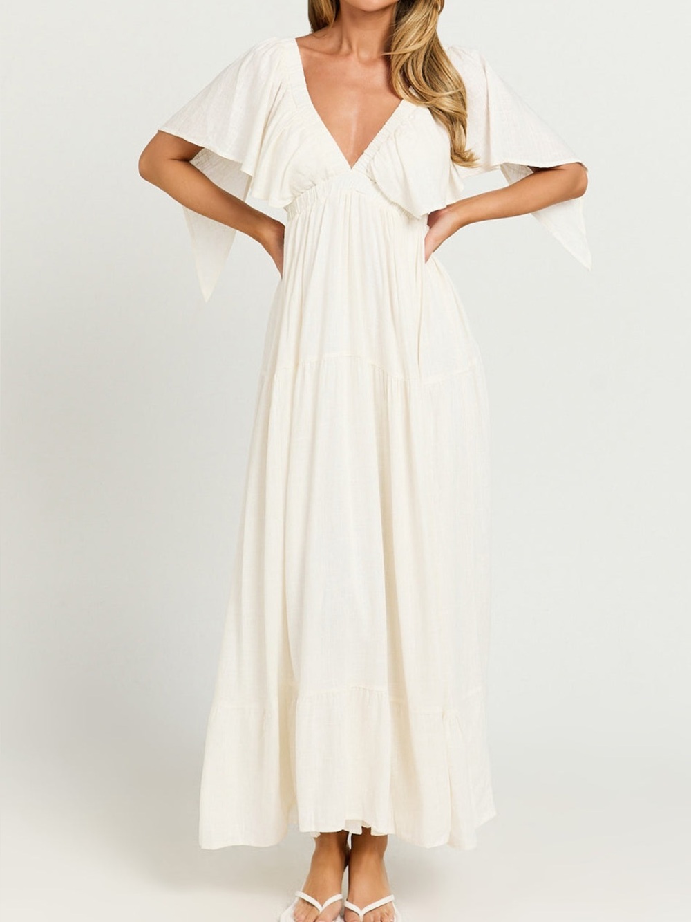 NWT REVOLVE Australia SHOWPO Lyrad empire waist textured maxi dress US 2 - Picture 3 of 12